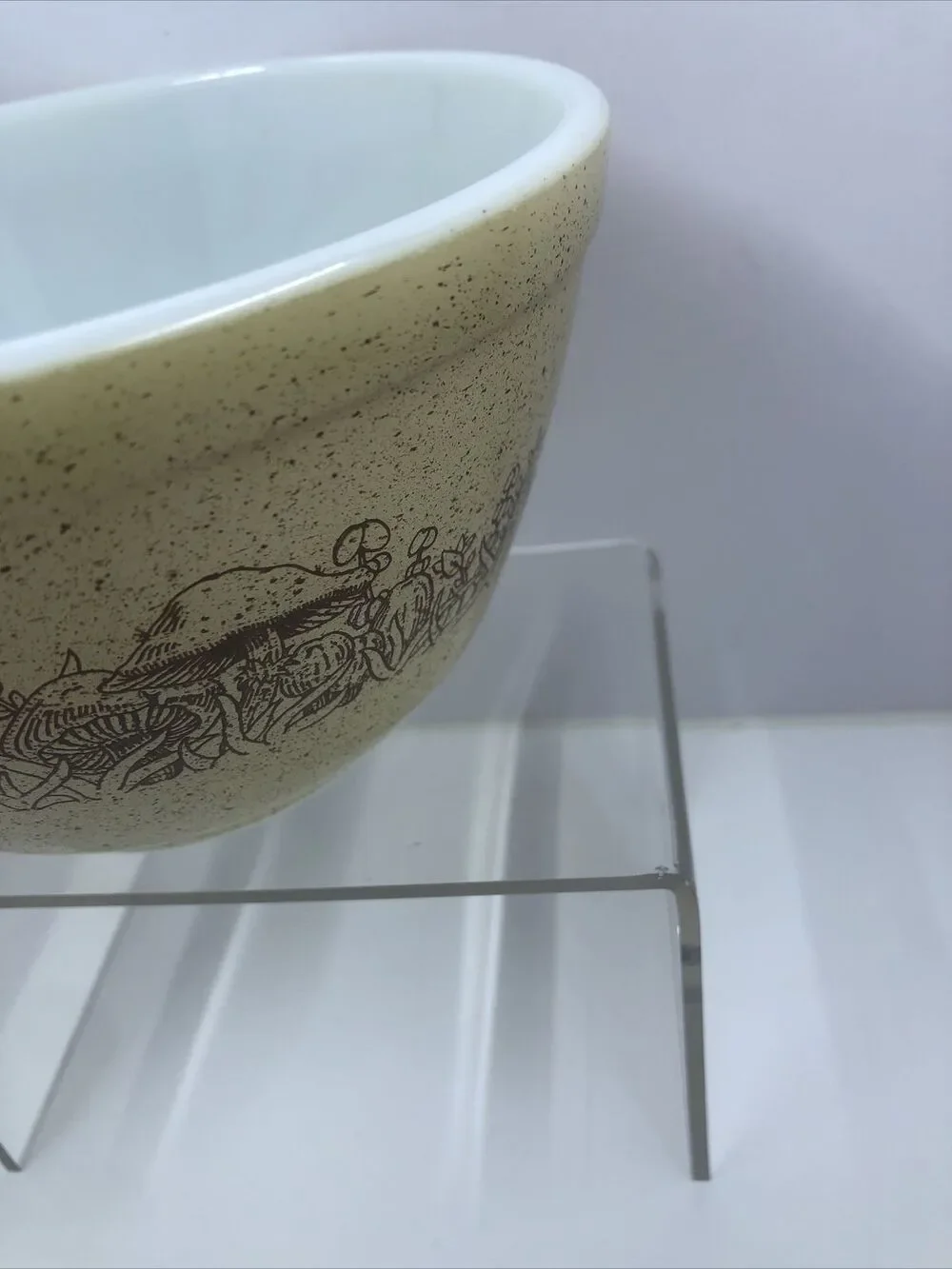 Vintage Pyrex Merry Mushroom  Small Mixing Bowl 401 Rare HTF